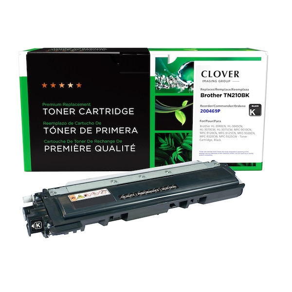 Cig Clover Imaging Remanufactured Black Toner Cartridge for Brother TN210 200469P - main